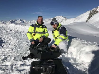 Tournage dans les Alpes